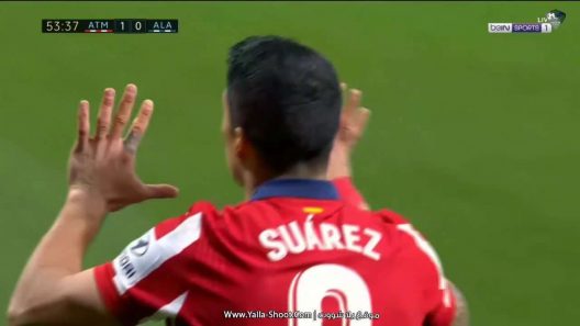 اهداف مباراة اتليتكو مدريد وديبورتيفو الافيس وفوز صعب بأقدام لويس سواريز في الليجا