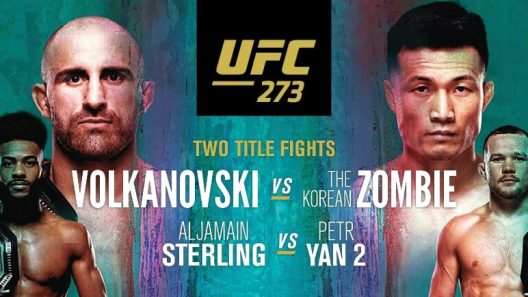 مشاهدة مباراة الكساندر فولكانوفسكي والزومبي الكوري بث مباشر اليوم 10-3-2022 نزال يو اف سي 273