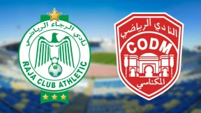 مشاهدة مباراة الرجاء والنادي المكناسي بث مباشر اليوم 8-2-2026 قمة الملعب الشرفي