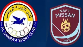مشاهدة مباراة الزوراء ونفط ميسان بث مباشر اليوم 25-8-2026 ضمن الدوري العراقي