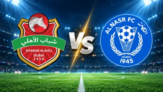 مشاهدة مباراة شباب الأهلي والنصر بث مباشر اليوم 2-10-2026 قمة استاد راشد بين الفرسان والعميد في كأس أديب